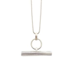 Rachel Jackson Personalised T-Bar Necklace Silver TBN3CS