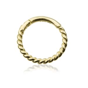 Tish Lyon 9ct Yellow Gold Rope Hinge Ring Single Earring