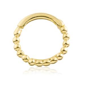 Tish Lyon 9ct Yellow Gold Bubble Hinge Ring Single Earring