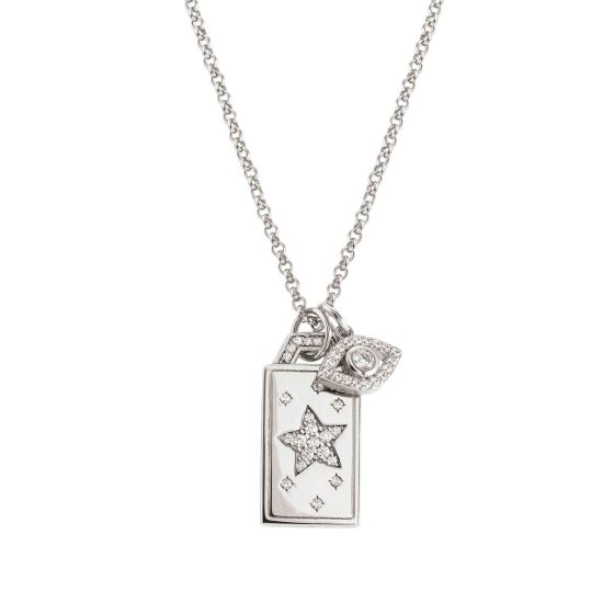 Nomination Talismani Necklace - Silver and Zirconia Let Opportunity Light
