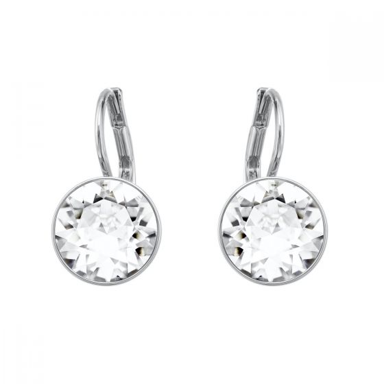 Swarovski Bella Mini Earrings - White with Rhodium Plating