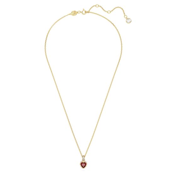 Buy Swarovski Stilla Heart Pendant Necklace - Red with Gold Tone ...