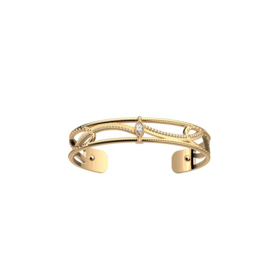 Les Georgettes Sultane 8mm Gold and Zirconia Bangle