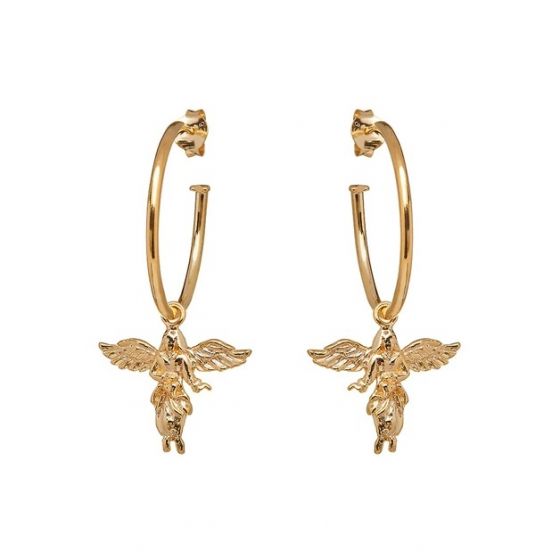 Buy Annie Haak My Guardian Angel Gold Hoop Earrings Online