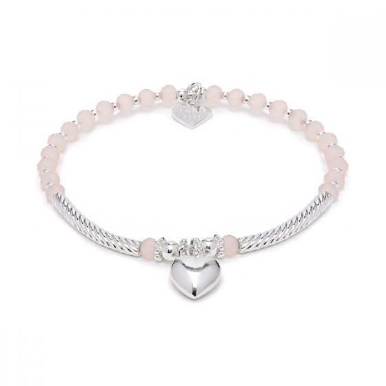 Annie Haak Pink Twist Silver Charm Bracelet