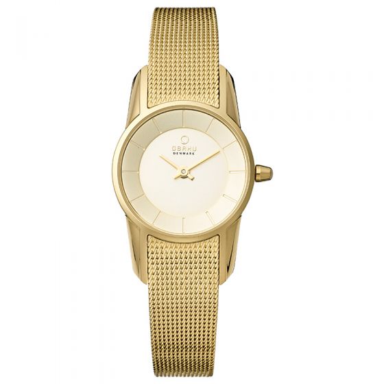 Buy Obaku Ladies 'Blomst' Gold Mesh Bracelet Watch Online