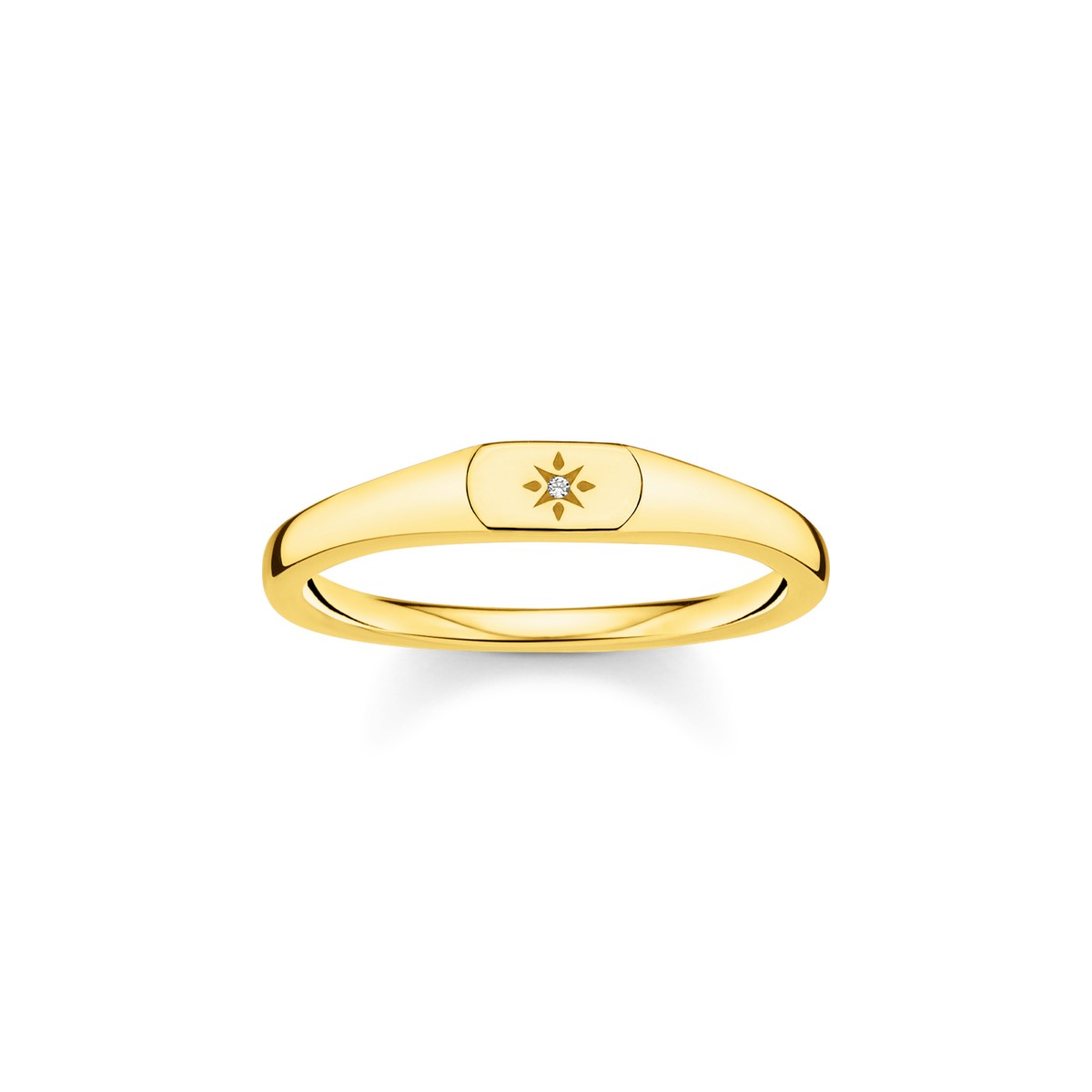 Thomas Sabo White Zirconia Star Gold Ring TR2314-414-14